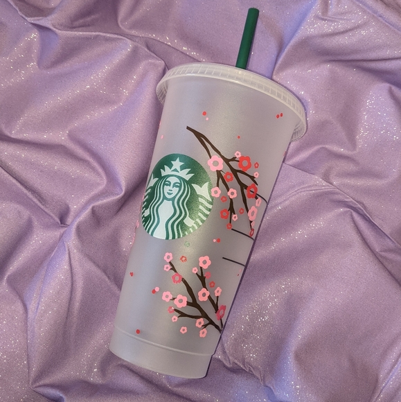 cherry blossom inspired starbucks cup tumbler - Picture 5 of 8